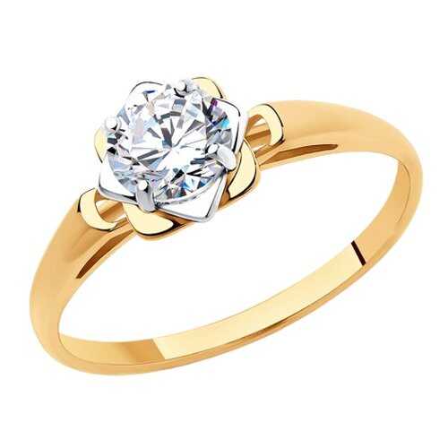 Кольцо женское SOKOLOV из золота со Swarovski Zirconia 81010456 р.18 в 585 GOLD