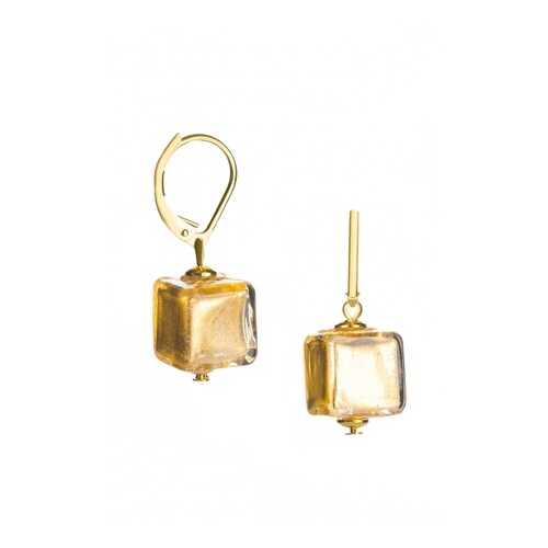 Серьги Perla Cubo 09030366 золотистые в 585 GOLD